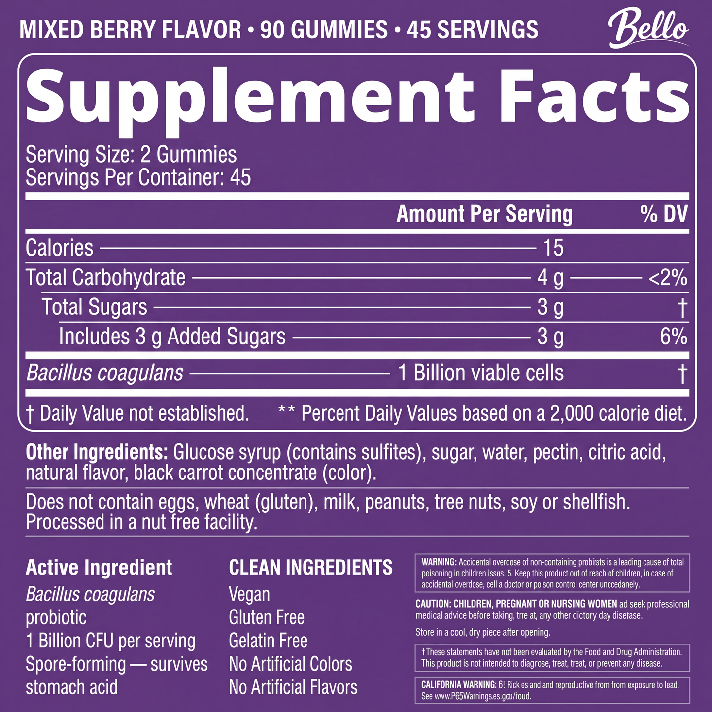 Bello Daily Gut Health Gummies