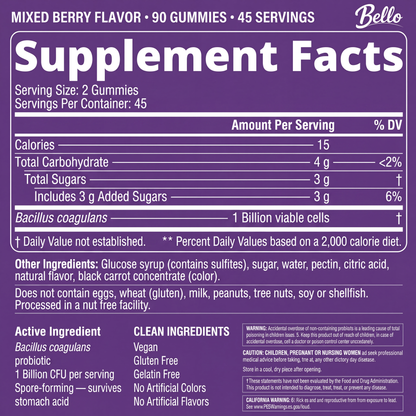Bello Daily Gut Health Gummies